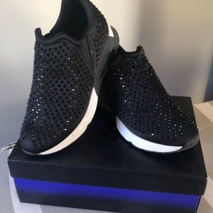 EUC black with rhinestone aneakers